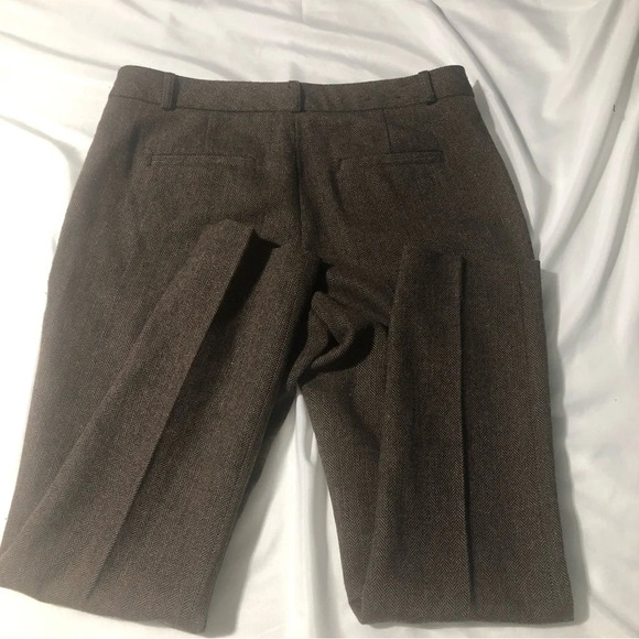 Banana Republic Reegan Wool Blend  Trousers Brown Herringbone pockets - Picture 2 of 12